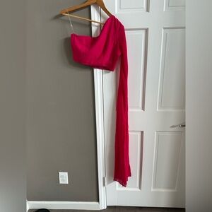 Elegant Pink One-Shoulder Top